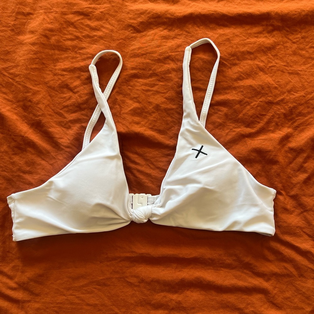 Boutine LA White Bralette with Black Accent